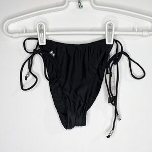 ✨3/$15 NWT Kendall & Kylie black white pearl string bikini bottom L